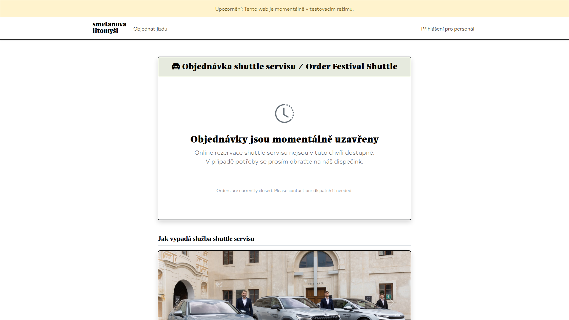 Shuttle servis Smetanova Litomyšl